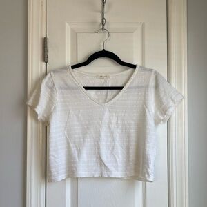Madewell Textured V-Neck Setlist Boxy Top